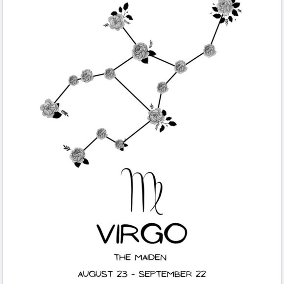 Virgo zodiac sign constellation art print handmade birthday gift - Picture 2 of 2